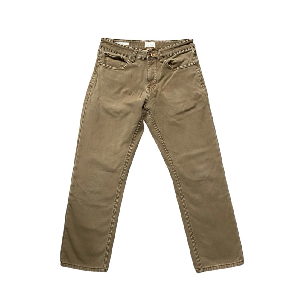 Weatherproof Vintage Men's Khaki Tan Workman Construction Outdoor Jeans Sz 32